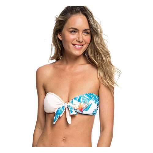 Верх купальника Roxy Summer Delight ERJX303926, bright white midnight paradise, XS в Кант