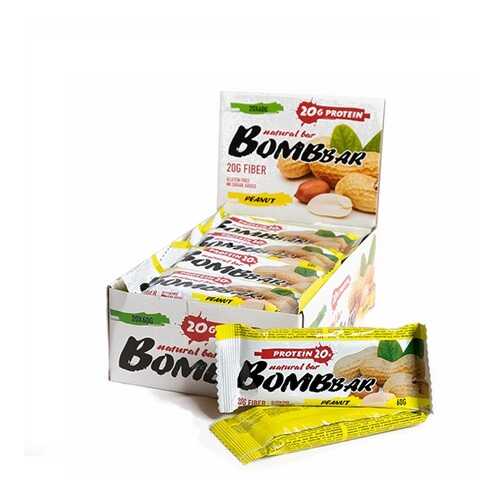 BOMBBAR Bombbar Протеиновые батончики Bombbar, 20 шт, вкус: арахис в Кант