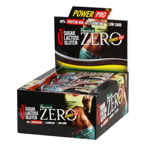 Power Pro Батончики Femine ZERO 50 г, 20 шт, вкус: ваниль-крем в Кант