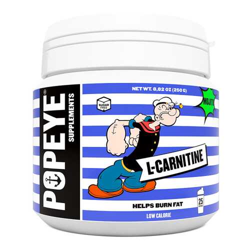 Popeye Supplements L-карнитин тартрат 250 г, мохито в Кант