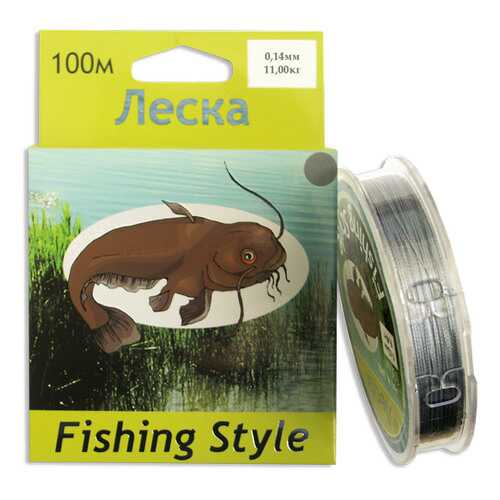 Леска плетеная Fishing Style RL2902 0,14 мм, 100 м, 11 кг серая в Кант