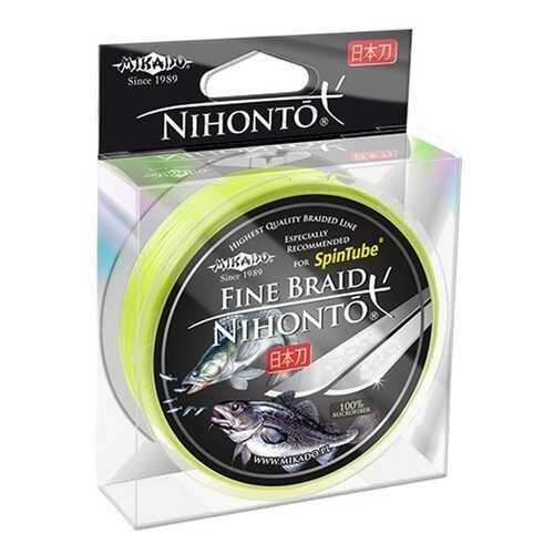 Леска плетеная Mikado Nihonto Fine 0,14 мм, 150 м, 9,7 кг fluo в Кант