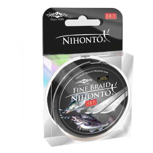 Леска плетеная Mikado Nihonto Fine 0,2 мм, 15 м, 16,6 кг black в Кант