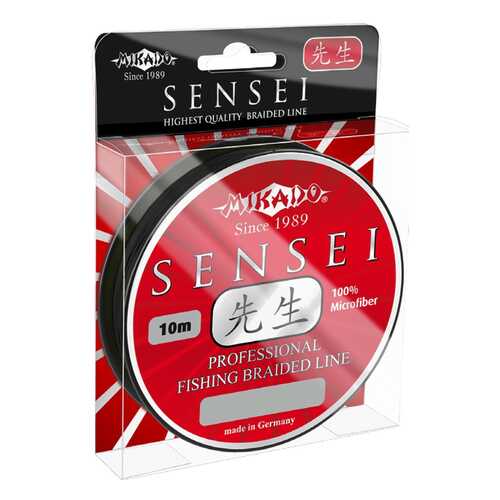 Леска плетеная Mikado Sensei 0,2 мм, 10 м, 16,2 кг black в Кант