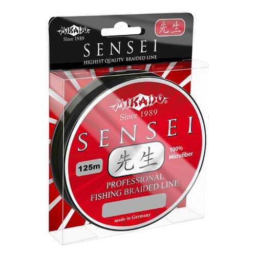 Леска плетеная Mikado Sensei 0,36 мм, 125 м, 33 кг black в Кант