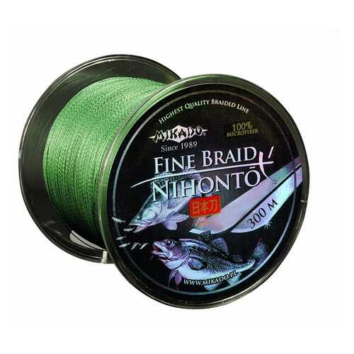 Шнур плетеный Mikado Nihonto Fine Braid Green 0,5 мм, 300 м, 41,8 кг в Кант