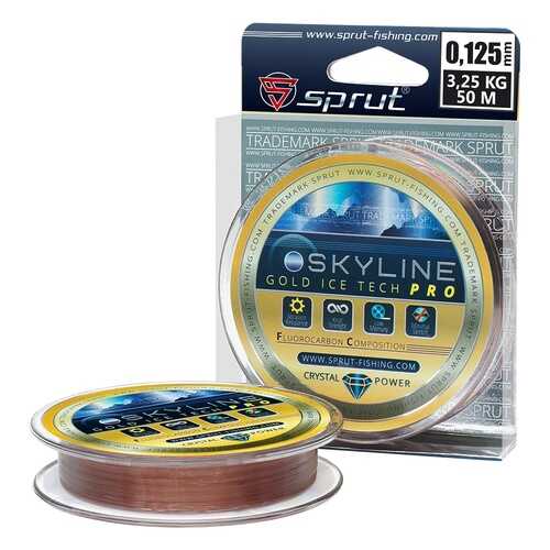 Леска монофильная Sprut Skyline IceTech Pro Gold 50 м, 0,125 мм, 3,05 кг в Кант