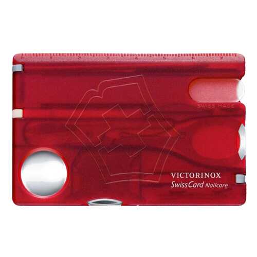 Мультитул Victorinox SwissCard Nailcare 0.7240.T 82 мм красный, 13 функций в Кант