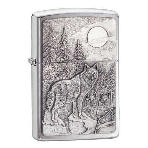 Зажигалка Zippo Timberwolves Emblem Brushed Chrome в Кант