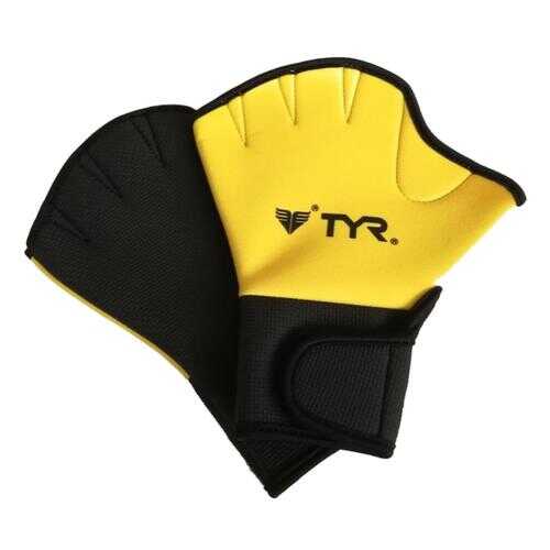 Перчатки для аквааэробики TYR Aquatic Resistance Gloves LAQGLV желтые S в Кант