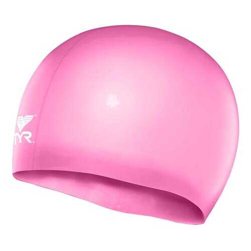 Шапочка для плавания TYR Wrinkle Free Junior Silicone Swim Cap 693 fl pink в Кант